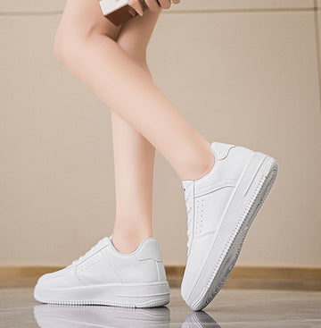 SH404 - Korean Autumn White Casual Sneakers